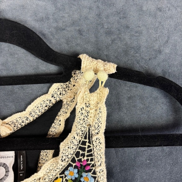 Anthropologie Akemi + Kin black Embroidered A-line tank Dress sz XS - Picture 5 of 12